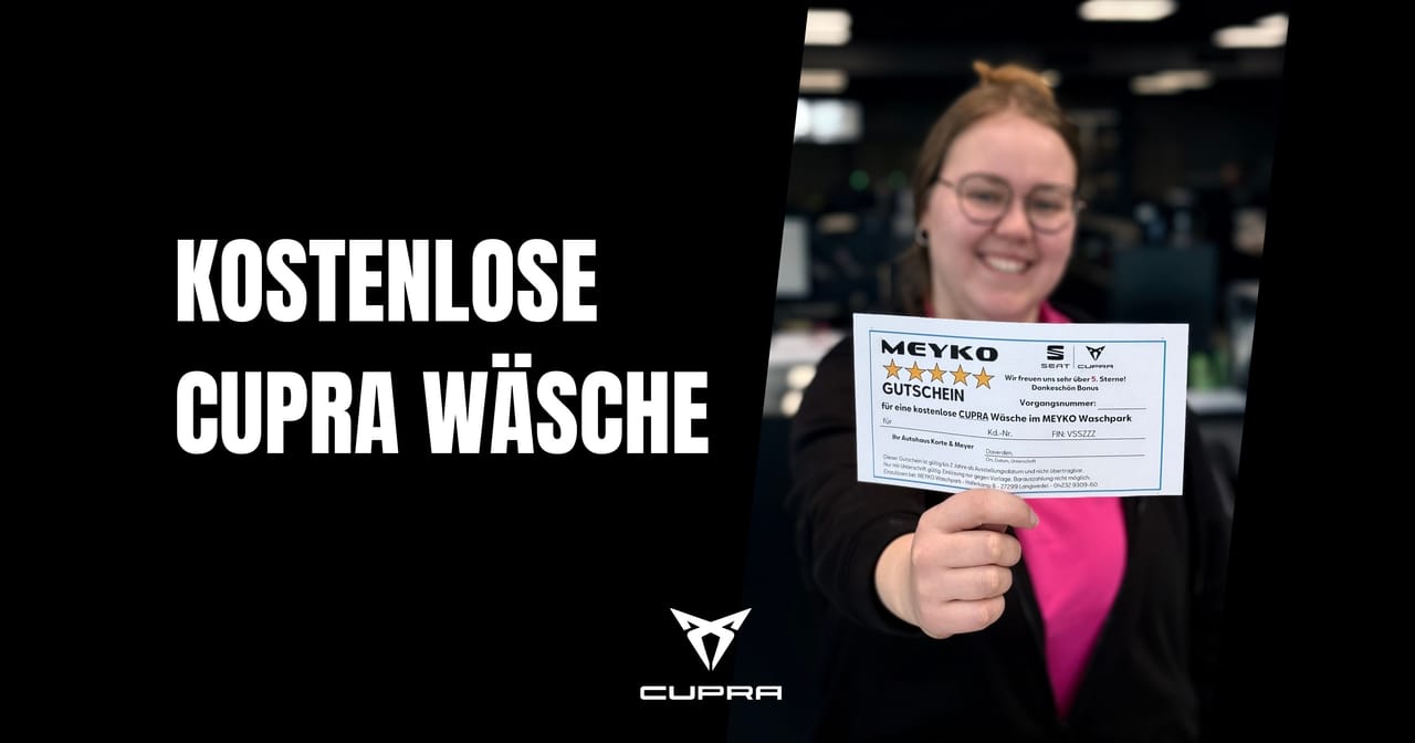 Kostenlose CUPRA Wäsche – jeden Monat!